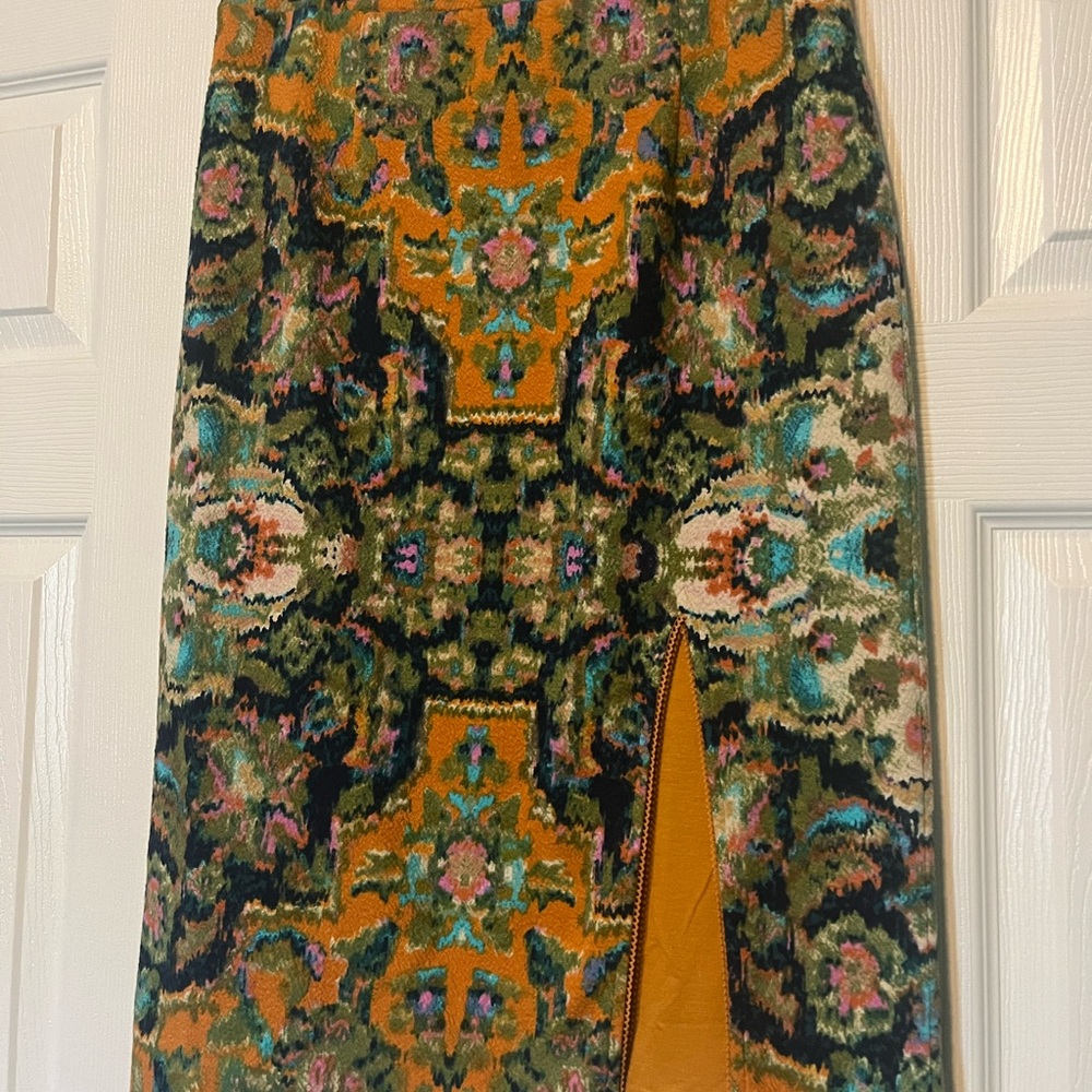 Maeve Antropologie Vibrant Multicolor Pencil Skirt Large